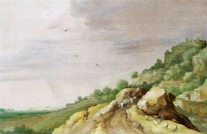 Bergers Et Troupeau Cheminant Sur Une Route De Campagne Bergers Et Troupeau Cheminant Sur Une Route De Campagne