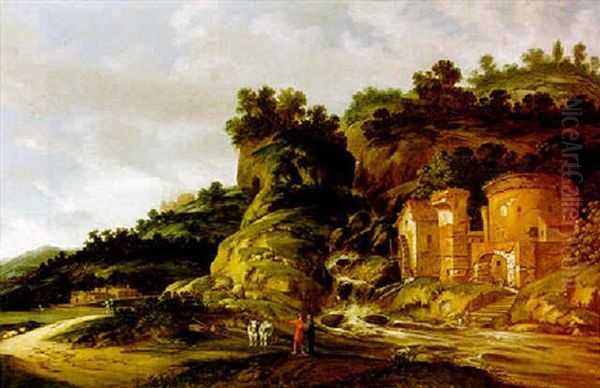 Hilly Landscape With Cincinnatus Being Called To Rome - view 1