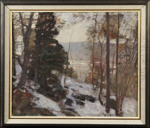 Vintermotiv by Alfred Bergstrom