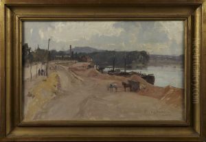 Kustbild Frankrike by Alfred Bergstrom