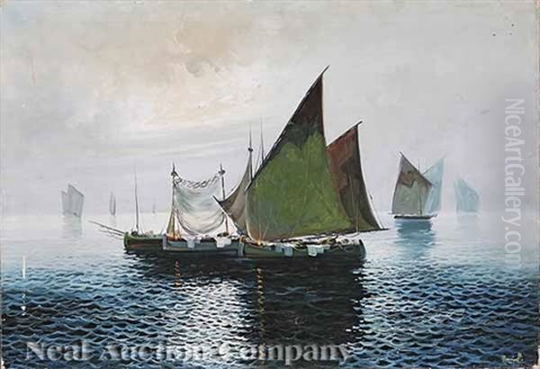 Sailboats At Dawn - view 1