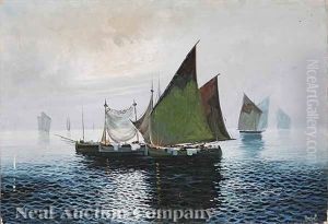 Sailboats At Dawn by Gustavo Mancinelli