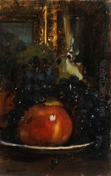 Stillleben Mit Apfel Und Trauben - view 1