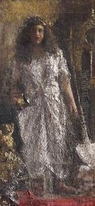 L'angelo Che Costruisce Una Cattedrale by Antonio Mancini
