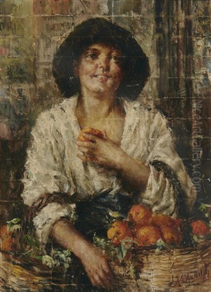 Venditrice D'aranci (the Orange Seller) by Antonio Mancini