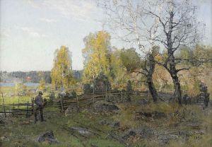 Bjorkar I Hostsol by Alfred Bergstrom