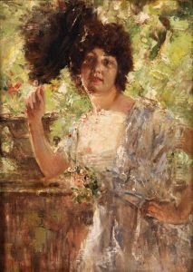 Bildnis Einer Jungen Dame by Antonio Mancini