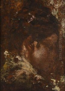 Study Of Eleanora Duse by Antonio Mancini