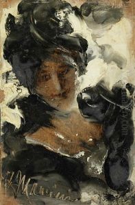 Portrat Einer Dame by Antonio Mancini