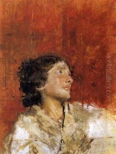 Ritratto Di Signora Dbl-sided) by Antonio Mancini