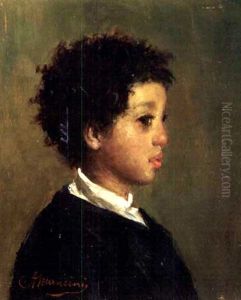 Portrait D'enfant by Antonio Mancini