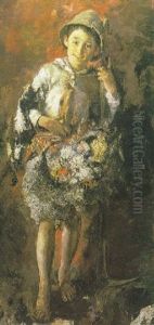 Piccola Fioraia by Antonio Mancini