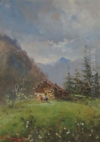 Paysage D'hiver Au Crepuscule - view 1