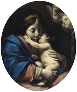 La Madonna Col Bambino E Due Angiolini: Madonna Mit Dem Kind Und Zwei Engeln by Francesco Mancini