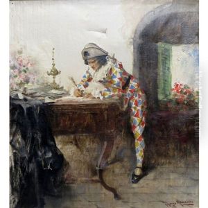 Harlequin Writing A Letter