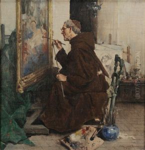 A Friar Painting A Friar Painting