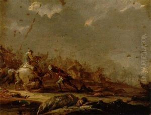 Slagscene by Johan Edvard Mandelberg