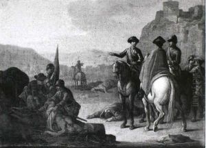 Soldater Der Tager Sig Af De Sarede by Johan Edvard Mandelberg