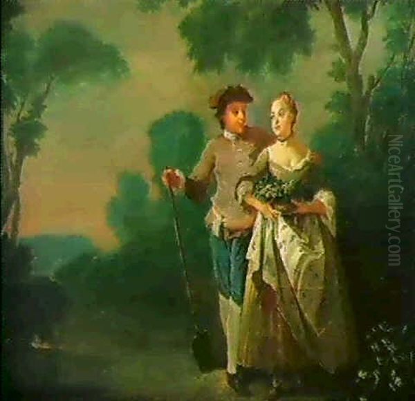 Liebespaar In Einer Parklandschaft - view 1