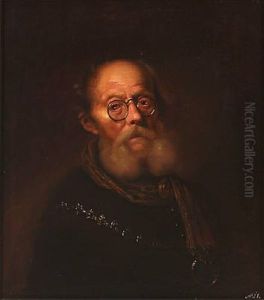 An Old Man Wearing Spectacles. An Allegorical Representation Of The Sight