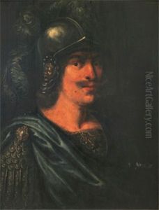 Man I Romersk Rustning by Karel van Mander III