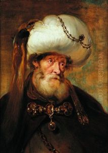 Portrait D'homme Enturbanne by Karel van Mander III