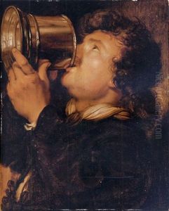 An Allegory Of Taste: A Young Man Drinking From A Silver Tankard