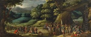 Die Begegnung Von David Und Abigail by Karel Van Mander
