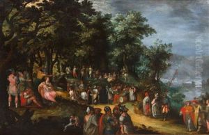 Saint John The Baptist Preaching To A Multitude