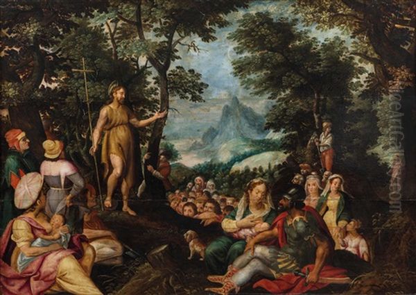 Die Predigt Johannes Des Taufers In Landschaft - view 1