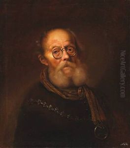 An Old Man Wearing Spectacles by Karel Van Mander