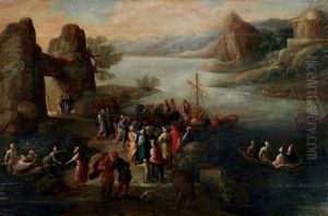 Le Christ Prechant Au Lac De Gethsemani