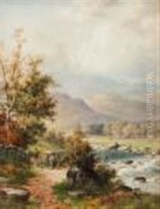 In The Ogwen Valley, North Wales And On The River Mawddach, North Wales by William Henry Mander