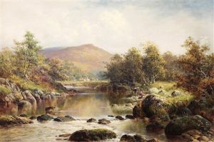In The Lledr Valley (on The River Llugwy Wales, Betws-y-coed) by William Henry Mander