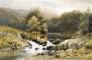 On The Llugwy'; 'on The Wye, Early Morning' by William Henry Mander