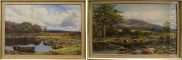 Stepping Stones On The Conway And The Edge Of The Lake, Capel Curig - view 1