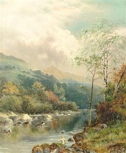 On The Dee Near Llangollen by William Henry Mander