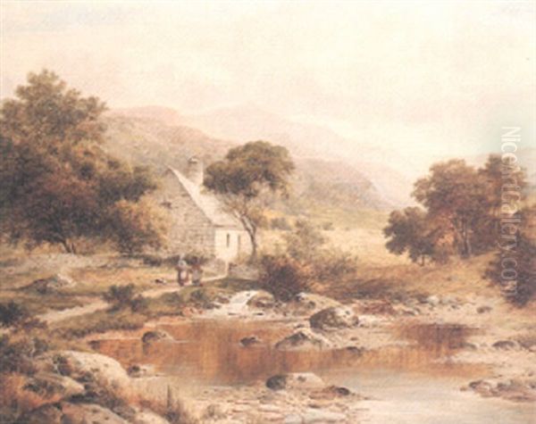 An Old Welsh Homestead And Mountain Stream Near Barmouth - view 1