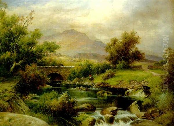 An Angler By A Pool - view 1