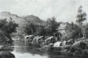Old Mill Near Aber by William Henry Mander