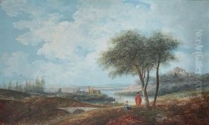 Deux Personnages Pres D'un Estuaire
