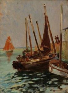 Le Port Du Croisic, Vers 1922 by Charles Berjole