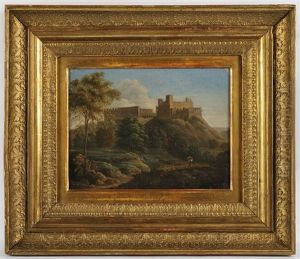 Romantic Landscape With A Castle by Antonin Manes