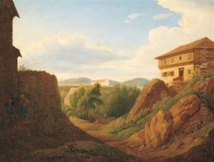 Krajina Se Stavenim by Antonin Manes