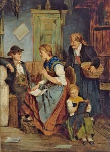 Unterricht Der Kinder In Der Stube by Guido Manes