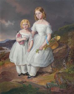 Portrait Of Franziska Countess Kolowrat-krakowsky And Seraphine Countess Kolowrat Krakowsky by Manes, Josef
