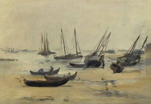 La Plage A Maree Basse by Edouard Manet