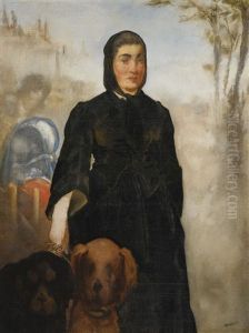 La Femme Aux Chiens by Edouard Manet