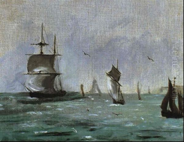 Bateau De Peche Arrivant Vent Arriere - view 1