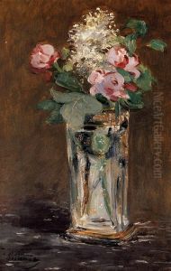 Fleurs Dans Un Vase De Cristal